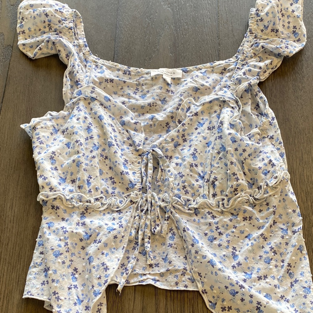 Floral Blue Women's Top